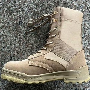 TSB09 0629 Tactical <b>Hiking</b> <b>Boots</b> Suede Tan High Top Lace Up Outdoor All Seasons Durable Men <b>Boots</b> cow leather suede breatable - Product Image 2