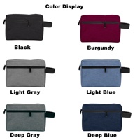 Pochette cosmétique promotionnelle, sac cosmétique personnalisé, pochette cosmétique en gros avec logo, trousse de toilette Oxford pour homme pour la personnalisation de marque