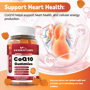 コエンザイムQ10グミ - 500mg、オメガ<span class=keywords><strong>3</strong></span>、ビタミンB3、亜鉛が豊富、細胞エネルギーを高めるコエンザイムQ10サプリメント。 - Product Image 5