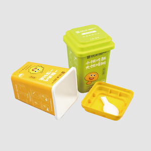 Hình dạng vuông PP Ly với nắp thực phẩm sô cô la <span class=keywords><strong>container</strong></span> cup với IML Nắp thực phẩm <span class=keywords><strong>container</strong></span> - Product Image 4