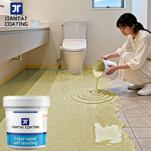 hot sales colored sand epoxy floor <b>coating</b> wear-resisting rest room Water-based self-leveling colored sand epoxy floor <b>coating</b> - Product Image 1