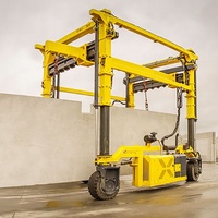 Chariot élévateur mobile (RTG) automatisé à pneus en caoutchouc de 30, 35, 40, 45, 60, 80 tonnes pour conteneurs maritimes, type Sprinter, avec mini-mât, pour manutention et transport