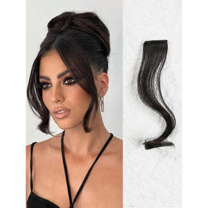 วิกผมหน้าม้าทรงแปดตัวเลขแบบม้วนข้าง LXLHB ขนาด 8 นิ้ว เส้นผมธรรมชาติ  ฐานลูกไม้โปร่งใส  วิกไฟเบอร์ Kanekalon - Product Image 3