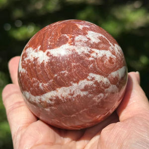 ลูกบอลหินคริสตัลธรรมชาติคุณภาพสูงลายแดงสำหรับตกแต่งบ้าน ของขวัญวันอีสเตอร์ ขายส่ง - Product Image 4