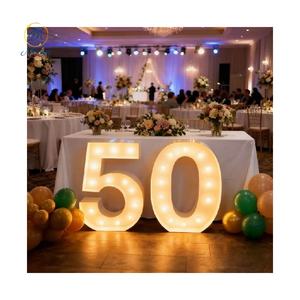 Bombilla LED Independiente con Números del 0 al 9, Decoración de Fiesta, <span class=keywords><strong>Letras</strong></span> Gigantes Iluminadas de 4 pies y 3 pies, <span class=keywords><strong>Letras</strong></span> LED Gigantes para Decoración de Cumpleaños - Product Image 6