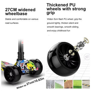 <span class=keywords><strong>Trottinette</strong></span> Pliante à 3 Roues pour Enfants, Hauteur Réglable, Pont Antidérapant, Utilisation Extérieure, pour les 2-10 Ans - Product Image 5