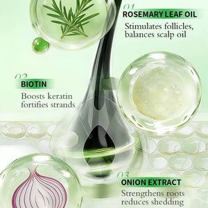 Aceite Orgánico de Romero para el Crecimiento del Cabello con Jojoba y Vitamina E, Nutritivo e Hidratante para Cabello Fino, Cuidado Natural del Cuero Cabelludo, Marca Privada - Product Image 6