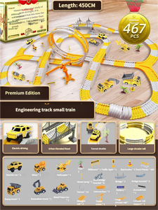 Jouet de train pour enfants le plus vendu, grande piste d'aventure avec obstacles, voiture intelligente, jeu éducatif interactif amusant pour garçons - Product Image 2