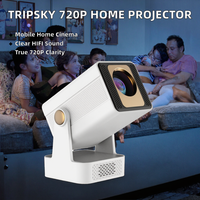 Proyector LED LCD Inteligente Android, Resolución Nativa 720P, 200 ANSI Lúmenes, Corrección Trapezoidal Automática, Decodificación 4K, Sonido HIFI, Cine en Casa Portátil