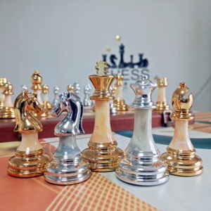 Hanayama Chess Piece Puzzle - Black Cast Brain Teaser Puzzle With Hidden Coin