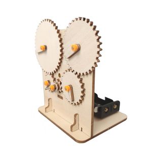 OKYN-G6510 DIY <b>Wooden</b> Gear Transmission <b>Model</b> Handmade Assemble Scientific Experiment Material <b>Kits</b> - Product Image 2