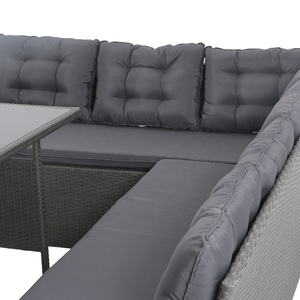 Outdoor <strong>Corner</strong> <strong>Rattan</strong> Lounge <strong>Set</strong> Chaise Lounge Sofa Bed Padded Outdoor Sofa <strong>Set</strong> With Cushion - Product Image 2