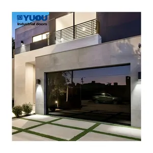 자동 전문 YUOU 제조 높은 표준 프레임리스 알루미늄 거울 반사 유리 차고 문 생산