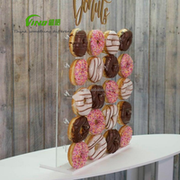 Présentoir acrylique de beignet avec la capacité de 20 fentes pour la colonne montante acrylique de buffet de magasins de boulangerie