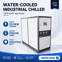 Enfriador Industrial Refrigerado por Agua 5HP 15kW con Compresor Scroll y Bomba de Paletas, Refrigerante R-22, Tanque de 70L para Moldeo por Inyección