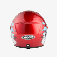 BYB/RNG vaca roja BY-802 cubierta de casco para niños casco de media cara bicicleta monopatín casco de esquí