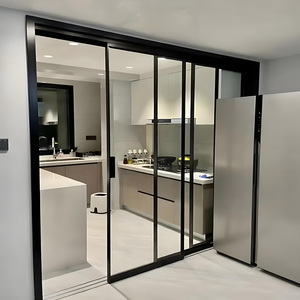 <span class=keywords><strong>Porte</strong></span> <span class=keywords><strong>coulissante</strong></span> de patio moderne Yuantai, <span class=keywords><strong>porte</strong></span> <span class=keywords><strong>coulissante</strong></span> triple extrêmement étroite, sans cadre, <span class=keywords><strong>en</strong></span> aluminium et <span class=keywords><strong>verre</strong></span>, pour salle de bain, chambre à coucher - Product Image 5