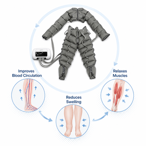 <span class=keywords><strong>Appareil</strong></span> professionnel de thérapie par compression pneumatique à 8 chambres, système de récupération des jambes par compression d'air séquentielle - Product Image 3