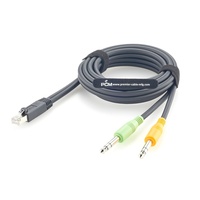 Cable de Audio RJ45 8P8C Macho a Doble TRS Estéreo Macho de 6.3mm (1/4") AXIA para Consolas de Transmisión y Sistemas de Grabación de Estudio