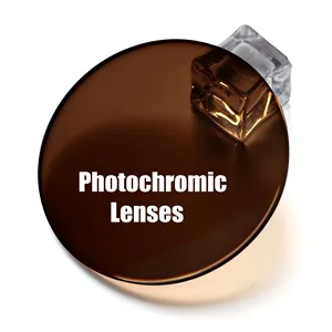2024 mode populer lensa kacamata penglihatan tunggal 1.56 photoromik biru blok cahaya lensa mata