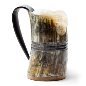 Fournisseur indien de mugs vikings traditionnels en corne naturelle avec gravure artisanale pour vaisselle rustique au meilleur prix du marché - Product Image 3