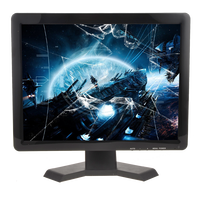 Moniteur d'ordinateur LCD HD 15 pouces avec résolution 1024*768 et coque en plastique