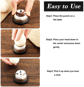 E-PIN D'endurance <span class=keywords><strong>Pique</strong></span>-œuf D'oeufs D'acier Inoxydable Pointeaux Perforateur Outils <span class=keywords><strong>Oeuf</strong></span> Trou Outil de Perçage pour la Cuisine - Product Image 3