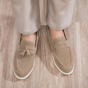 Mocassins en cuir artificiel pour hommes, chaussures <span class=keywords><strong>bateau</strong></span>, chaussures décontractées élégantes pour hommes - Product Image 2