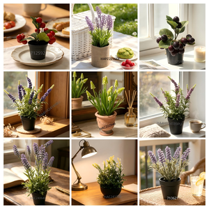 Plante artificielle en <span class=keywords><strong>gerbera</strong></span> en plastique durable et écologique avec des feuilles <span class=keywords><strong>de</strong></span> chou pour la décoration <span class=keywords><strong>de</strong></span> table intérieure à la maison - Product Image 2
