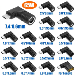 Connettore di Alimentazione per Laptop 65W, Adattatore Caricabatterie DC per Lenovo Hp Asus, da 7.4*5 7.9*5.5mm Femmina a USB Tipo C PD Maschio - Product Image 5