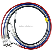 OEM Länge AN3 Edelstahl Geflochtener Brems-Nylon-PTFE-Schlauch Bremsölschlauch Geflochtene Ölbremseleitung für die Meisten Motorräder