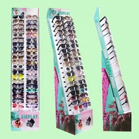 Étagère de présentation en carton ondulé rotative personnalisée, présentoir en carton pour lunettes de soleil