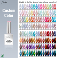 Kit de vernis gel effet œil de chat brillant, directement de l'usine, avec 2 pinceaux double face pour nail art et 1 bâtonnet magnétique pour les magasins de beauté