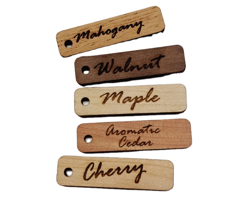 Engraved Wood Product Labels Made With Love Tags Custom Wood Tags