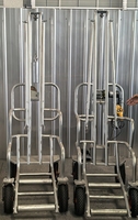 Chariot à roues manuel et électrique en acier inoxydable pour carcasses de porcs morts, nouveau modèle