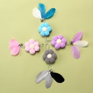 Factory direct sales of <b>cat</b> teaser with feather bell replacement head, fairy <b>cat</b> teaser, durable pet chew toy, interactive <b>cat</b> - Product Image 2