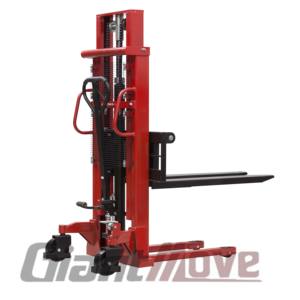 अच्छी गुणवत्ता वाली विशाल चाल हैंडलिंग उपकरण 1000 किलोग्राम उठाने उपकरण, मैनुअल हाइड्रोलिक हैंड स्टेकर फोर्कलिफ्ट - Product Image 4