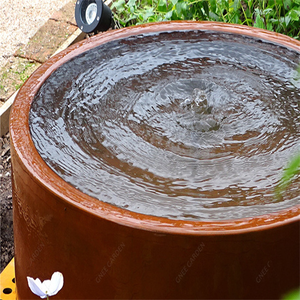 Fuente de Jardín Moderna de Metal con Cascada, Decoración para Exteriores, Acabado Rústico, Forma Irregular, Independiente - Product Image 3