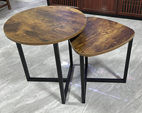 Combinaison de table d'appoint de lit moderne design italien ensemble de tables basses en bois meubles de maison décoratifs pour salon canapé en métal