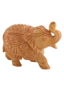 Handcrafted Wooden <b>Elephant</b> Sculpture Traditional Carved Home <b>Decor</b> Indoor Tabletop Ornament Living Room Art Piece - Product Image 2