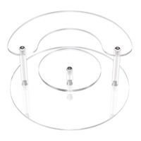 Présentoir à parfums en acrylique transparent, étagère de rangement cosmétique semi-circulaire à trois niveaux, présentoir à échantillons de rouge à lèvres en forme d'échelle, mobile