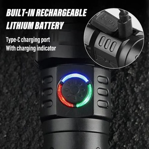 Linterna potente XHP50, 3 modos, luz LED fuerte, linterna con Zoom telescópico, recargable por USB, linterna de largo alcance para acampar y pescar - Product Image 4