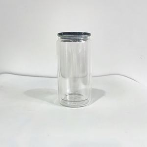 Vaso de Vidrio de Doble Pared de 12 oz/15 oz con Tapas de Plástico, Fácil de Usar para Hacer Bolas de Nieve Personalizadas para Regalos - Product Image 2