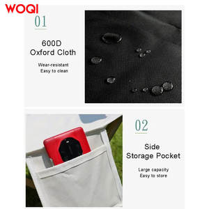 ชุดโต๊ะและเก้าอี้พับได้สำหรับตั้งแคมป์กลางแจ้ง Woqi แบบ 4 ที่นั่ง พกพาสะดวก ทำจากผ้า Oxford ดีไซน์ทรงสี่เหลี่ยม เหมาะสำหรับปิกนิกและการเดินทาง - Product Image 4