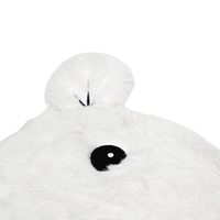 Coussin en peluche doux et moelleux en forme d'ours polaire, ultra doux, respectueux de la peau, amovible, lavable, housse de coussin décorative pour canapé