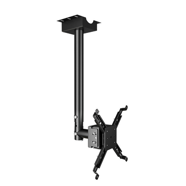 Premium Metal Projector Floor Mount - 15KG Load, Multi-Length & Angle Adjustable, Internal Cable Management