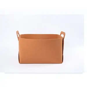 Factory Directly Provide Clothes and sundries Foldable felt storage laundry basket sundries basket with handle