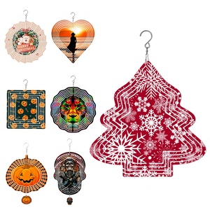 Prosub 8 "10" kim loại nhôm Chuông gió Spinners thăng hoa trống hai mặt tự làm vườn thăng hoa gió Spinner - Product Image 2