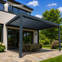 Motorisierte Outdoor-Aluminium-Lamellendach-Pergola, Bioklimatische Pergola im Modernen Design, Hurrikan-Resistenter Balkon-Pavillon