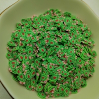 4 Stijlen Schattige Avocado Schijfjes Polymer Clay Sprinkles voor Nagelkunst DIY Decoratie Slime Benodigdheden Sneeuwbol Tumbler Vullingen